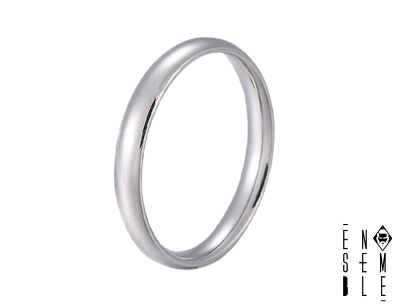 Anello "Minimal Chic" fedina lucida in acciaio