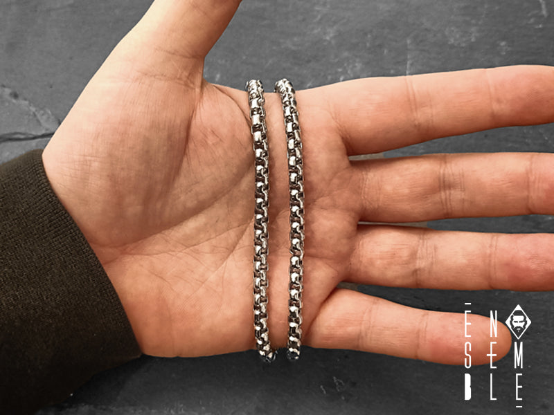 Collana uomo Ensemble maglia Box Chain da 5 mm