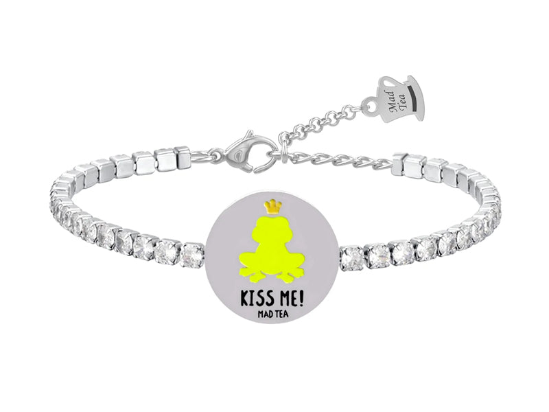 Bracciale con piccolo ranocchio simbolo di positività, cambiamento e trasformazione oltre che da sempre icona di buona fortuna.