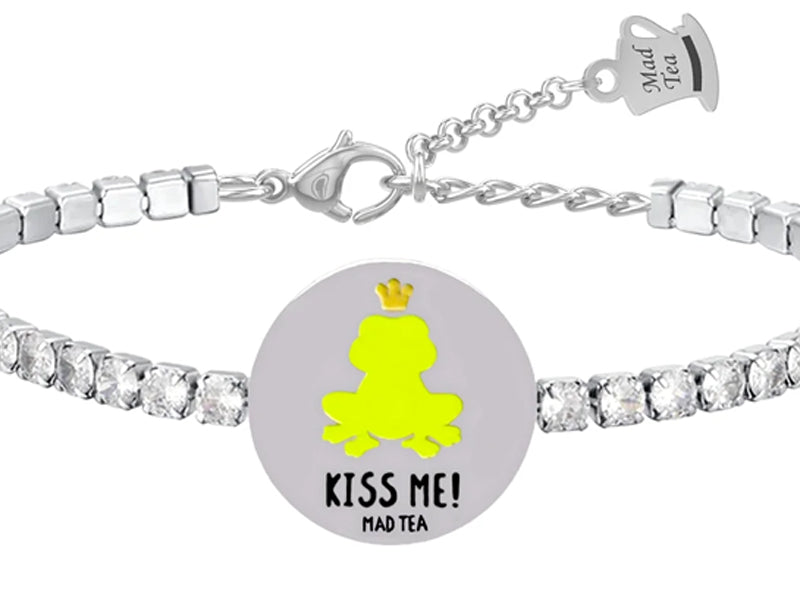 Bracciale tennis monetina Principessa e il ranocchio “Kiss me”