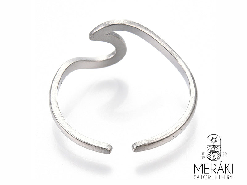 Anello dal design a onda per donna