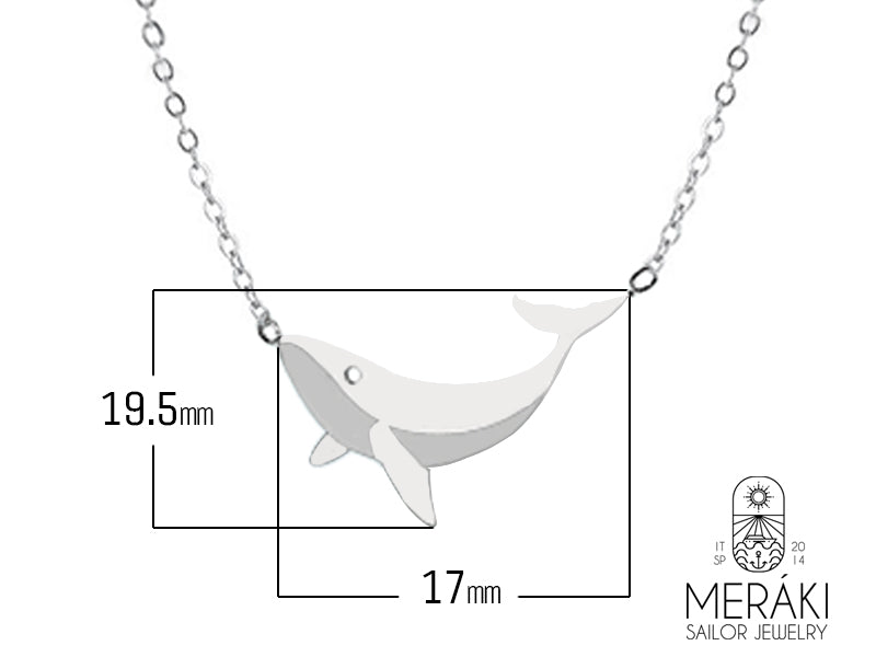 Immagina di indossare un frammento dell'oceano, una danza di balene che nuotano sulla tua pelle.. Collana realizzata in acciaio inossidabile