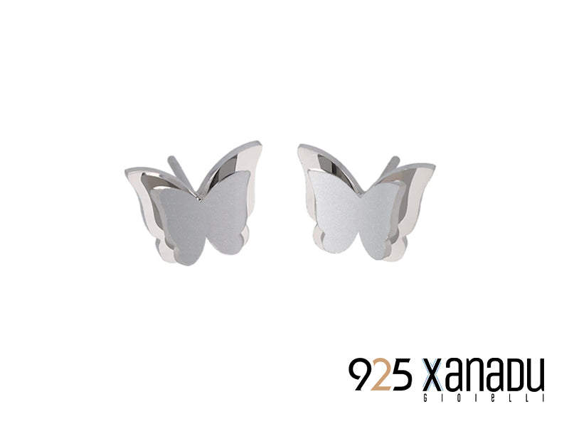 orecchini a farfalla in argento sterling con borchie a cerchio orecchini a farfalla in argento sterling con borchie a cerchio