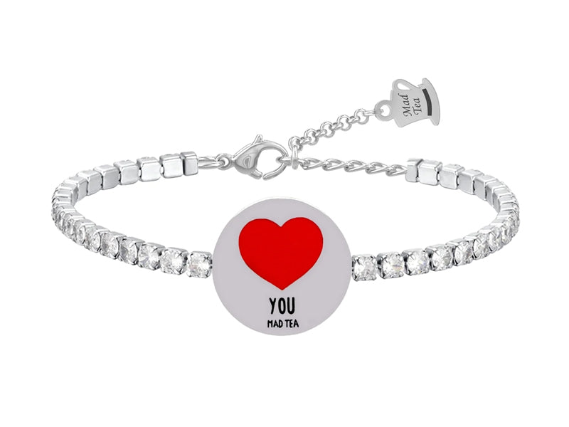 Bracciale con un piccolo cuore rosso simbolo di felicità e amore da dedicare a noi stessi e a chi ci vuole bene.