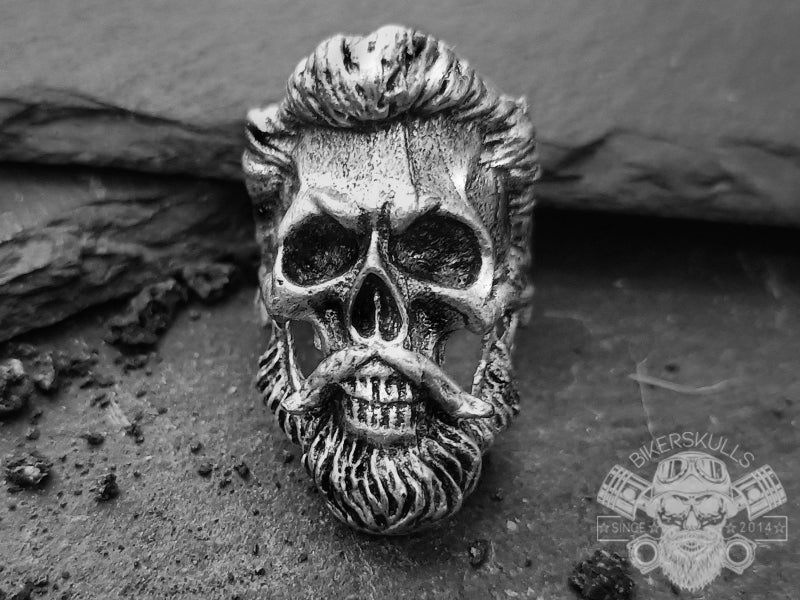 Kieryn ring Zamak hipster skull