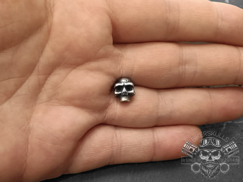 Orecchino bikerskulls teschietto a lobo in acciaio