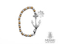 Bracciale DeFlorres in acciaio con ancora e timone