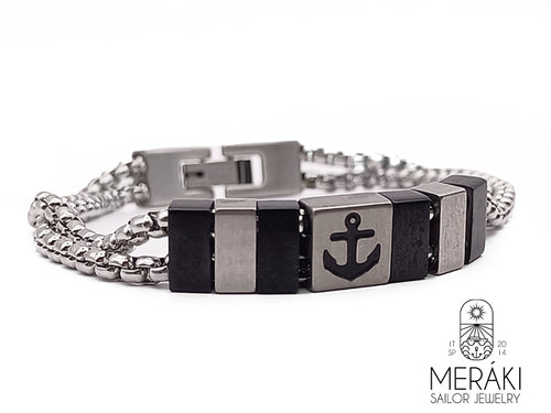 Bracciale Blackbear con ancora in acciaio