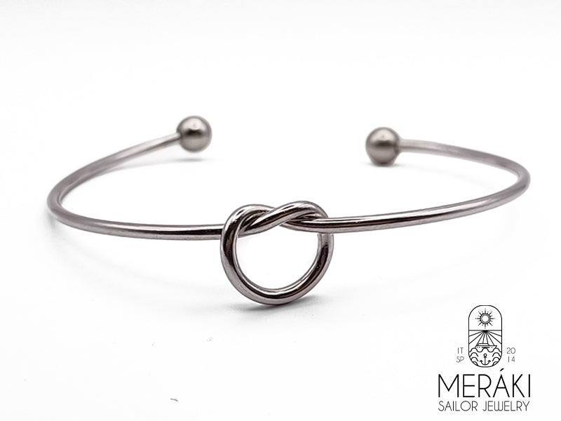 Bracciale bangle Knot in acciaio Meraki sailor jewelry