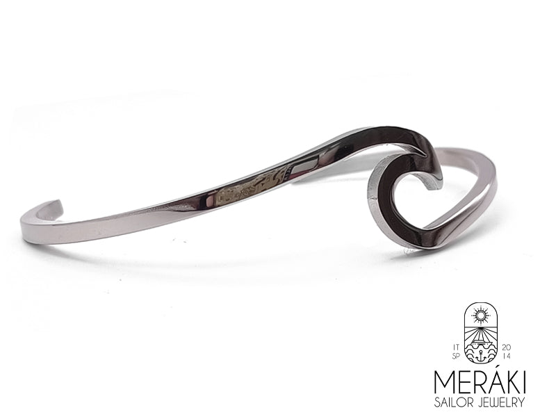Bracciale Wave rigido design onda del mare