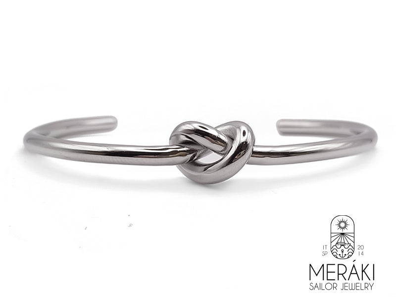 Bracciale bangle double Knot in acciaio inossidabile Meraki sailor Jewelry