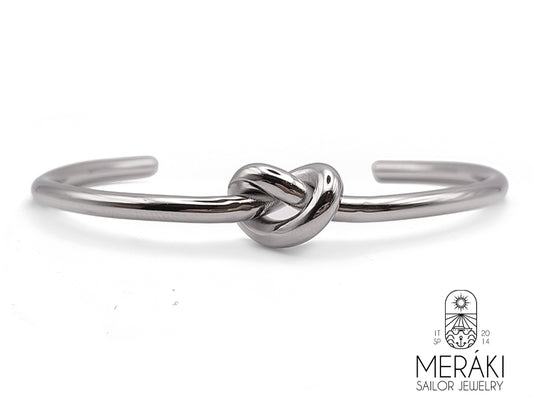 Bracciale bangle double Knot in acciaio inossidabile Meraki sailor Jewelry