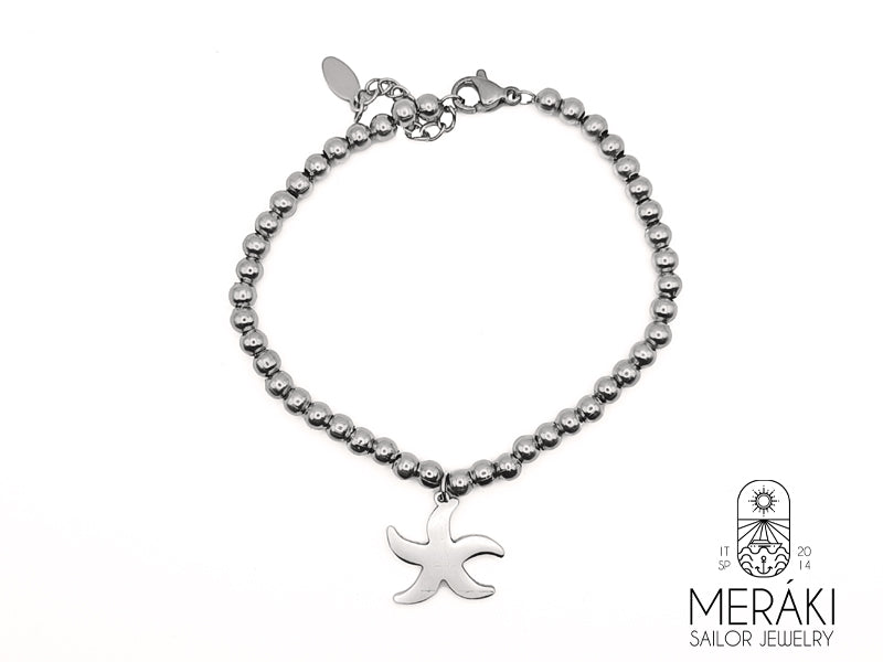 Bracciale Starfish in acciaio con stella marina