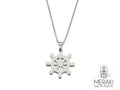 Collana Rudder Silver in acciaio con timone