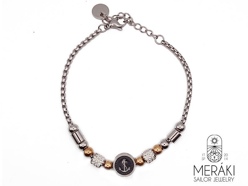 Bracciale Sailor Box con ancora in acciaio inossidabile