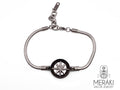 Bracciale Compass Black snake con rosa dei venti