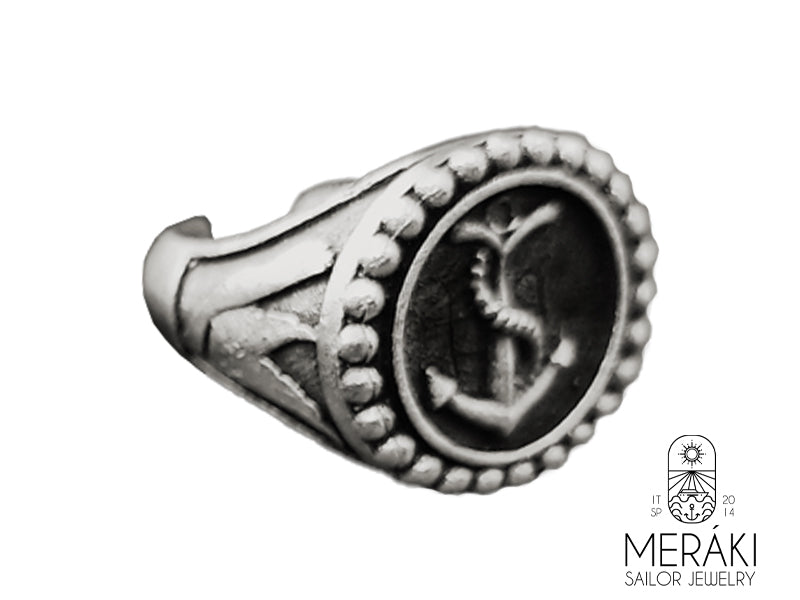 Anello regolabile Clarion in zamak con ancora