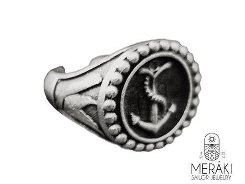 Anello regolabile Clarion in zamak con ancora