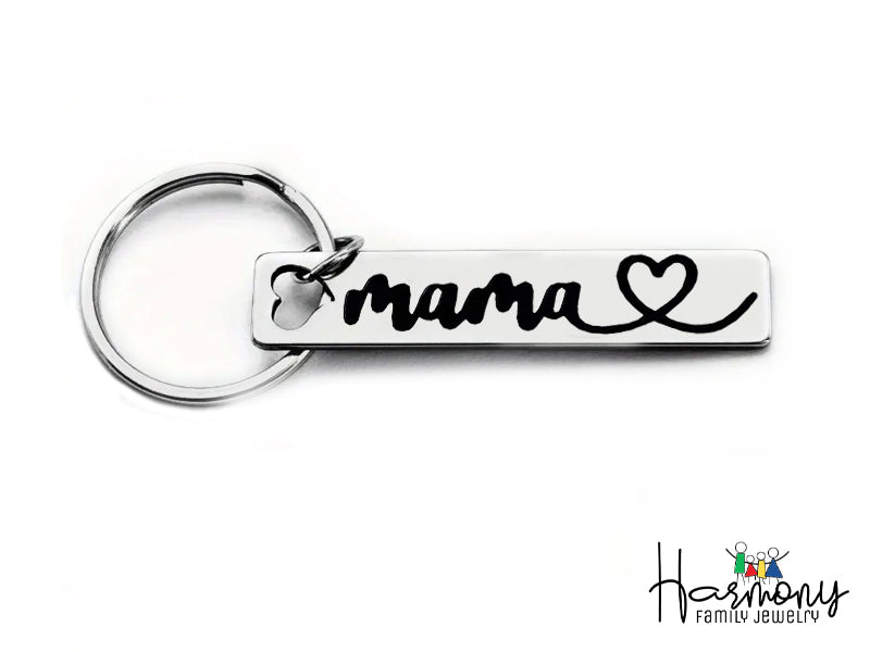 Portachiavi Harmony Family Jewelry con scritta Mama