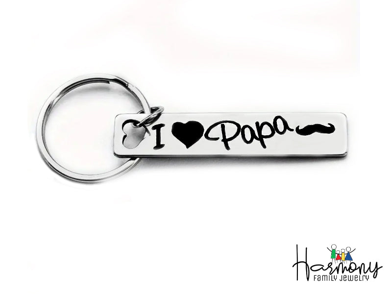 Portachiavi "I ♥ Papà" - Un regalo semplice e significativo per il tuo papà