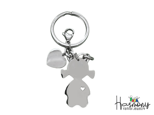 Harmony Family Jewelry Portachiavi un amore di figlia in acciaio