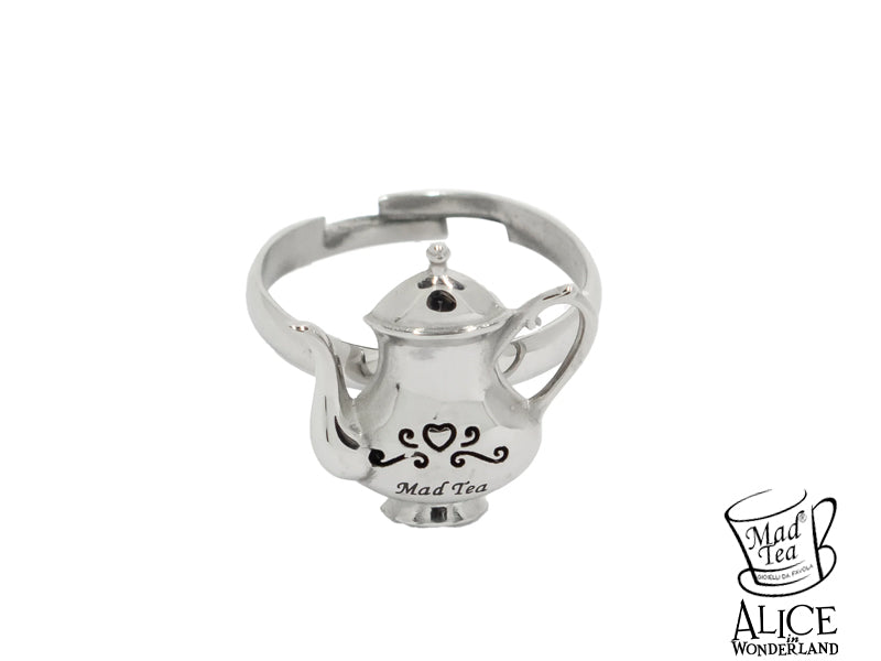 Alice in wonderland stainless steel ring