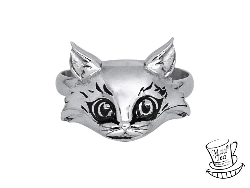 Questo raffinato anello, realizzato in acciaio inossidabile 316L di alta qualità, riproduce la forma del sorriso enigmatico dello Stregatto. Regolabile per adattarsi a qualsiasi misura, è un accessorio elegante e misterioso, perfetto per chi ama il mondo fantastico di Alice.