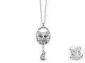 Cheshire Cat "We're all crazy!" necklace in steel