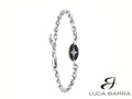 Bracciale Uomo in acciaio con elemento smaltato con rosa dei venti