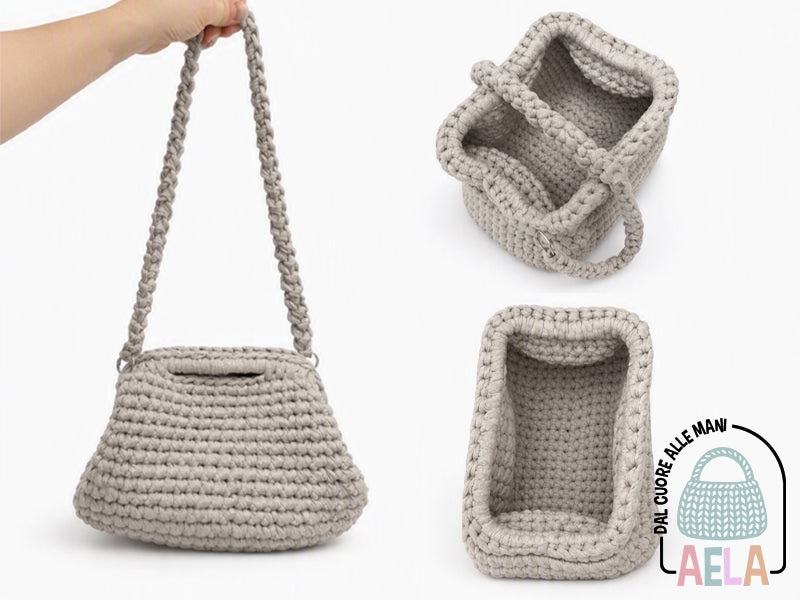 Clutch preparata su ordinazione, lavorazione manuale e materiali riciclati di alta qualità.