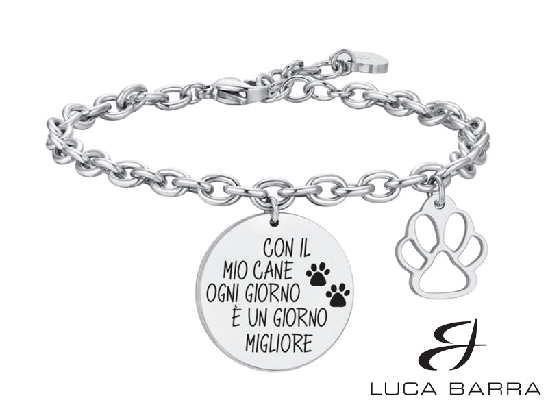 Bracciale Donna in acciaio "Con il mio cane ogni giorno è un giorno migliore" (copia)