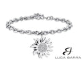Bracciale Donna in acciaio con sole girevole con cristalli bianchi