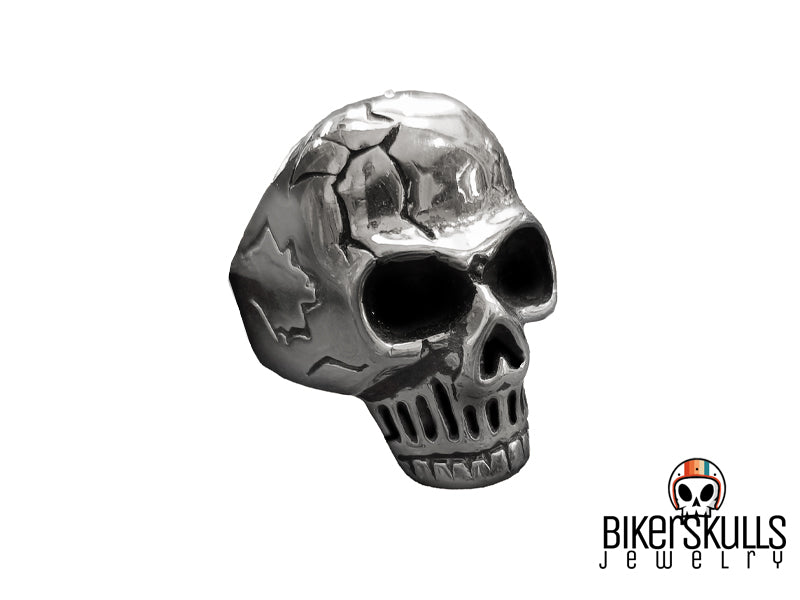 Biker skulls stainless steel skull ring