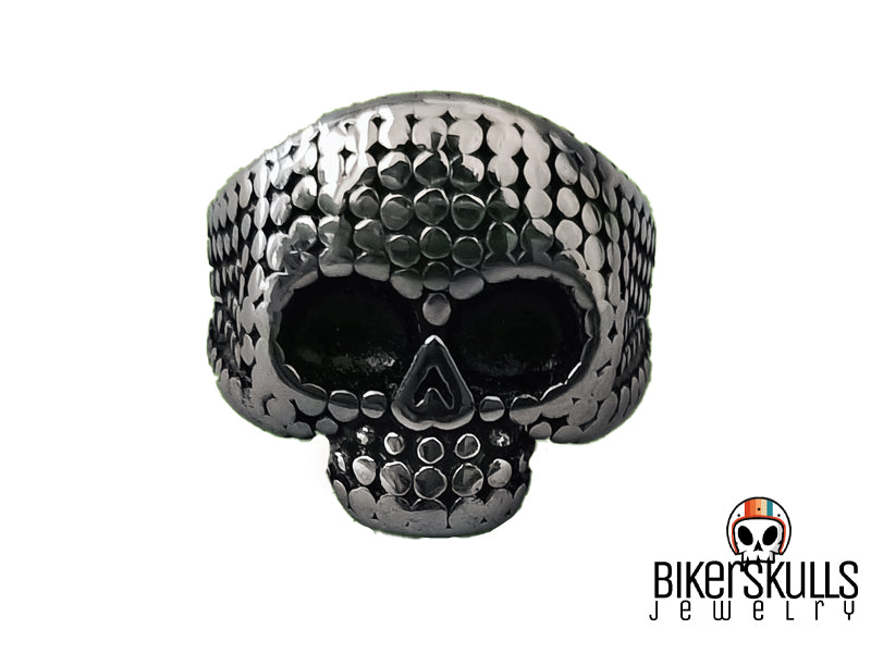 Biker skulls stainless steel punk skull ring