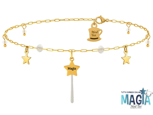Bracciale Magia “Bacchetta magica” in acciaio dorato