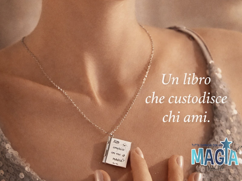 Collana portafoto “Magia” in acciaio