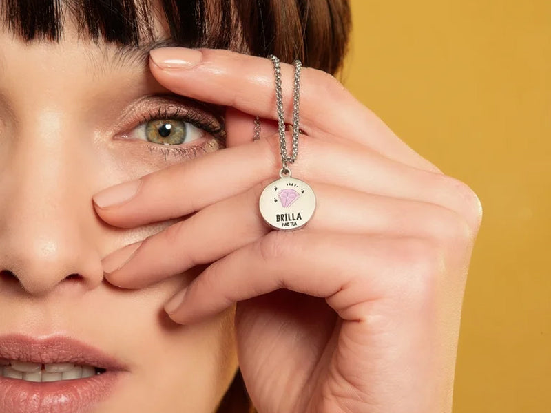 Bracciale Mad Tea monetina Brilla in acciaio