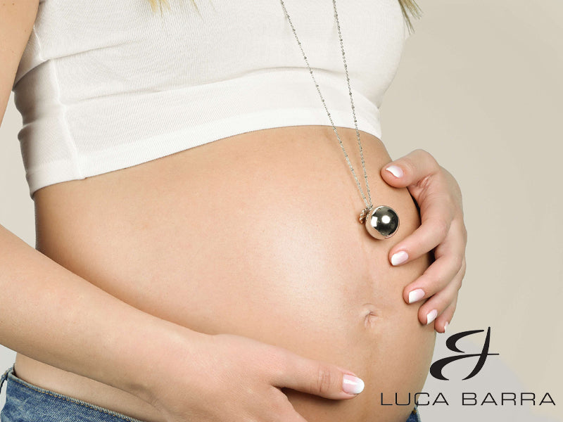 Collana Donna chiama angeli in acciaio con quadrifoglio rosé