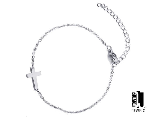 Aphrodite bracelet with silver steel cross 