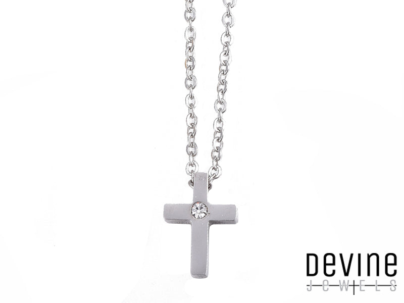 "Indossa la tua fede con stile! Questa collana Devine Jewels, con la sua croce scintillante, è perfetta per aggiungere un tocco di sacro (e di glamour!) al tuo look. Preparati a ricevere complimenti a non finire!"