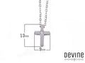 Collana Devine Jewels in acciaio inossidabile con zircone bianco centrale