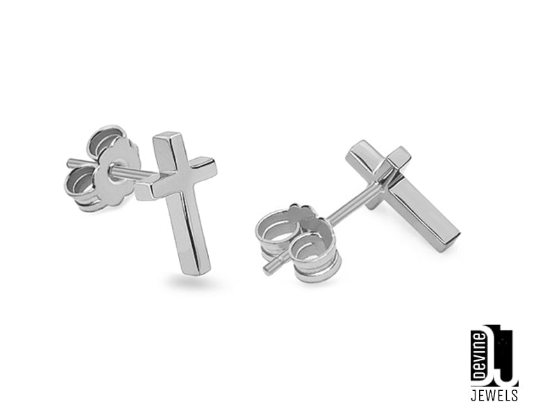 Aphrodite cross lobe mono earring 