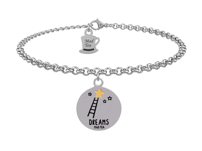 Bracciale con scala e piccola stella dorata simbolo di perseveranza nel raggiungimento dei propri sogni.