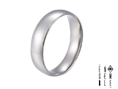 Anello "Minimal Chic" fedina lucida in acciaio
