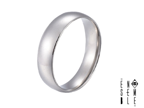 Anello "Minimal Chic" fedina lucida in acciaio