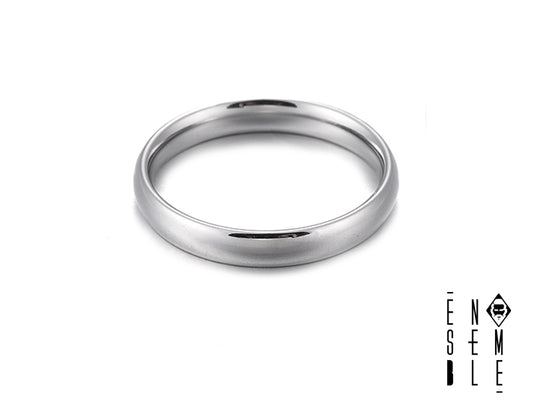 Anello "Minimal Chic" fedina lucida in acciaio