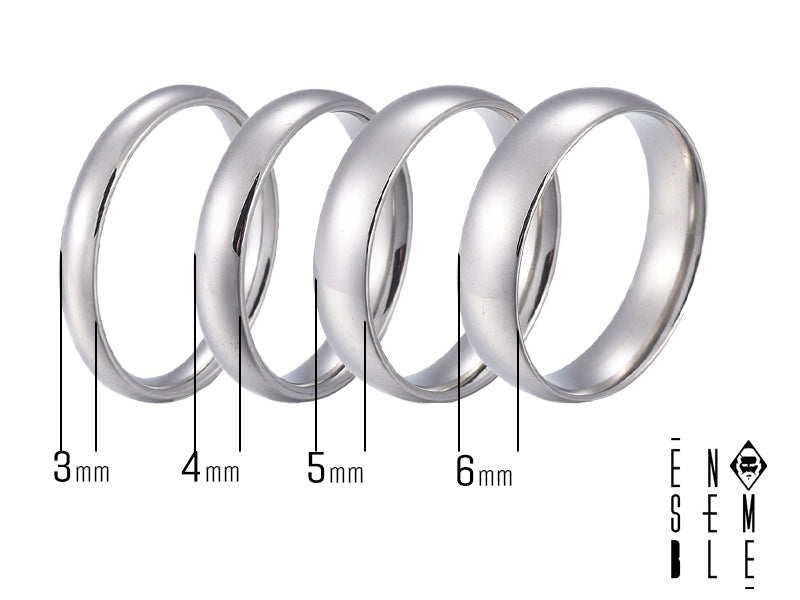 "Minimal Chic" ring with polished steel band 