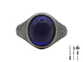 Anello da Uomo in acciaio Chevalier con pietra blu