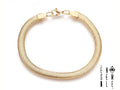 Bracciale Ensemble in acciaio inossidabile finitura dorata con maglia snake piatta da 6 mm