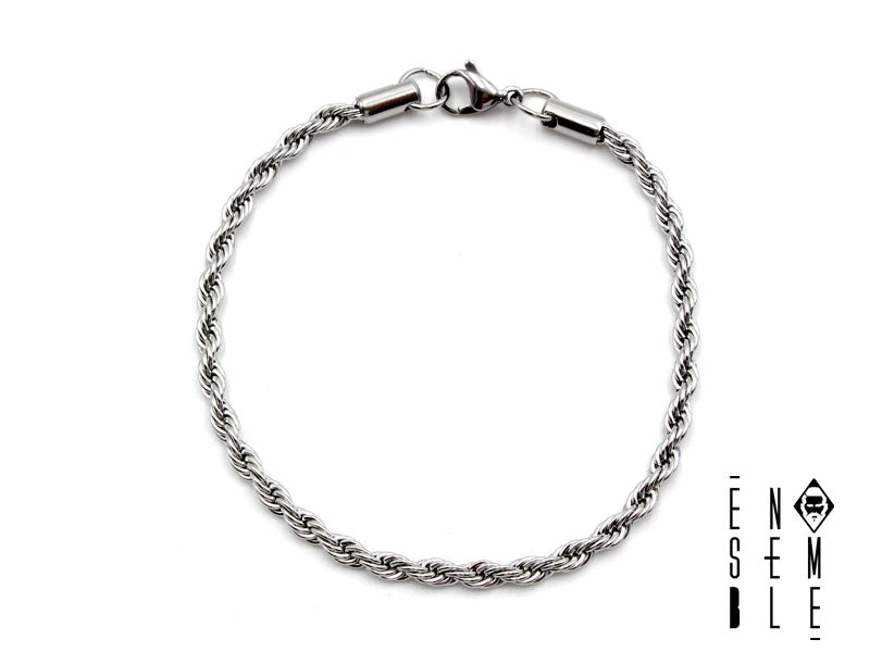 Bracciale Ensemble in acciaio con maglia a spirale da 5 mm